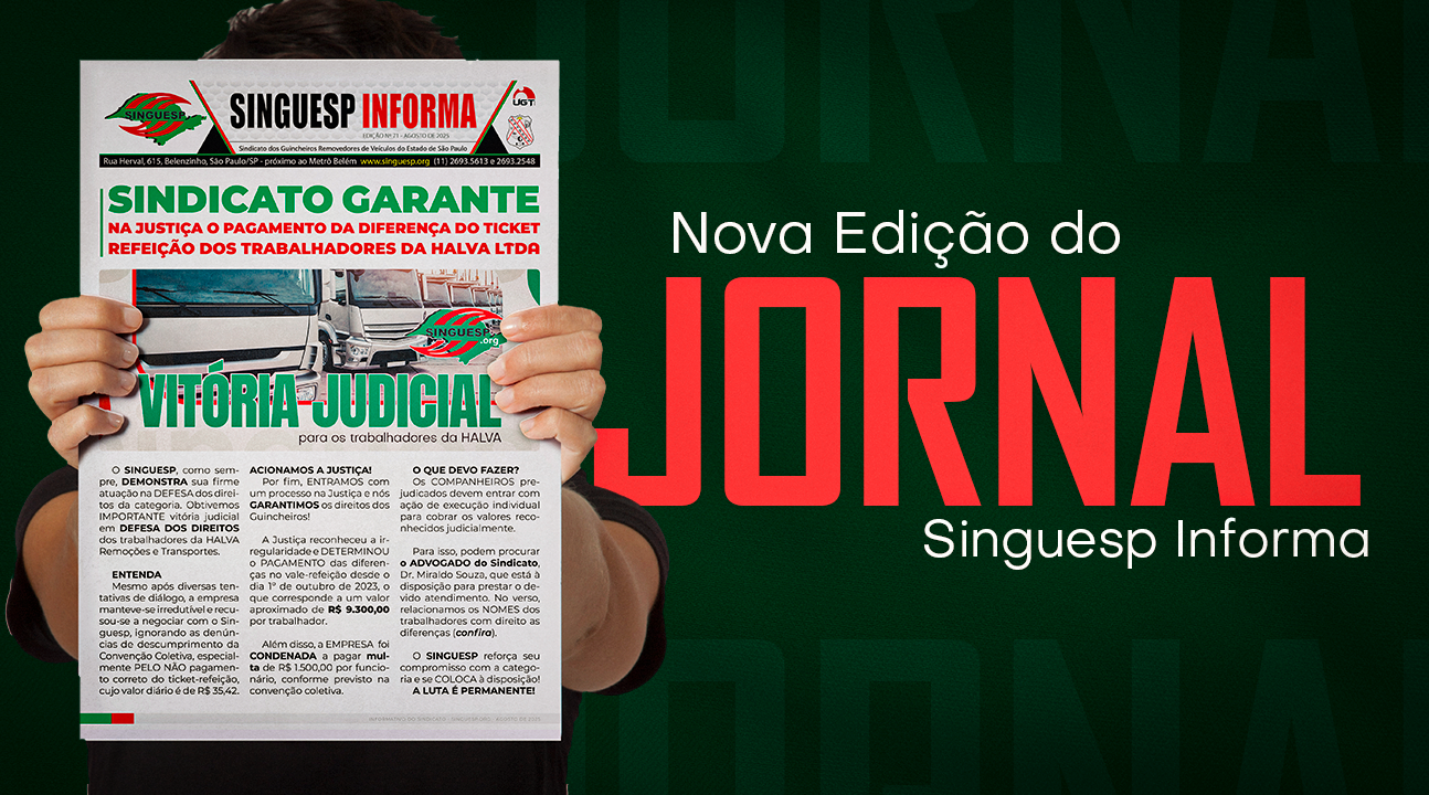 Nova edição do boletim já está disponível e traz importante vitória judicial dos Guincheiros da Halva como destaque